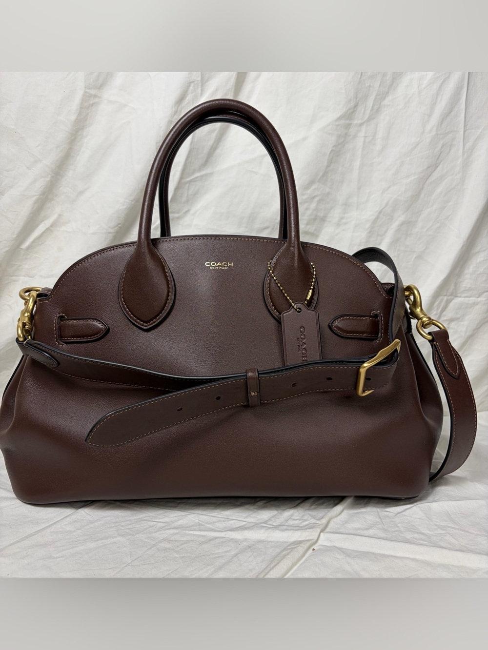 Coach Empire Carryall 35 / CU043 in Maple with Brass Hardware 🍁